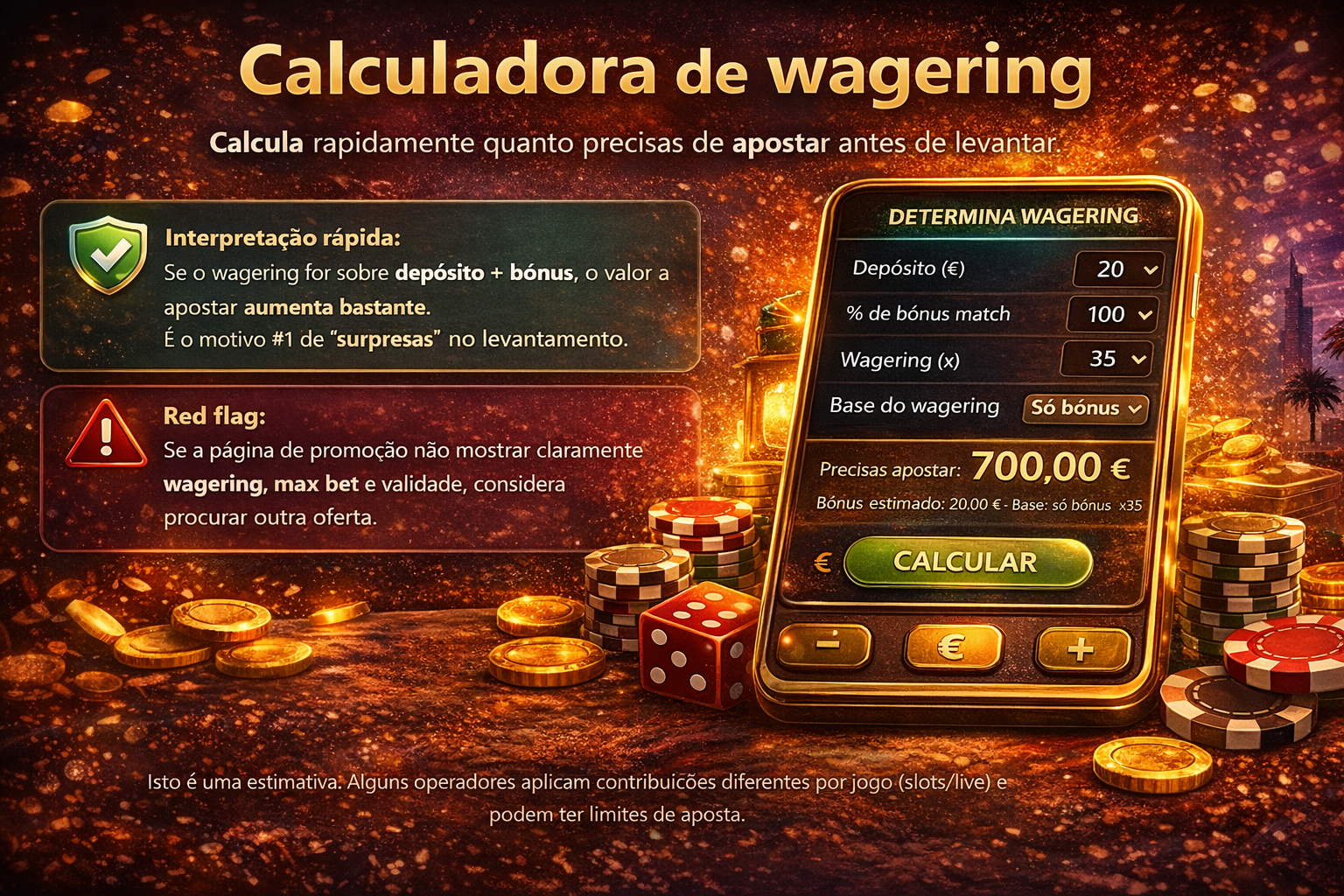 Imagem ilustrativa: calculadora de bónus